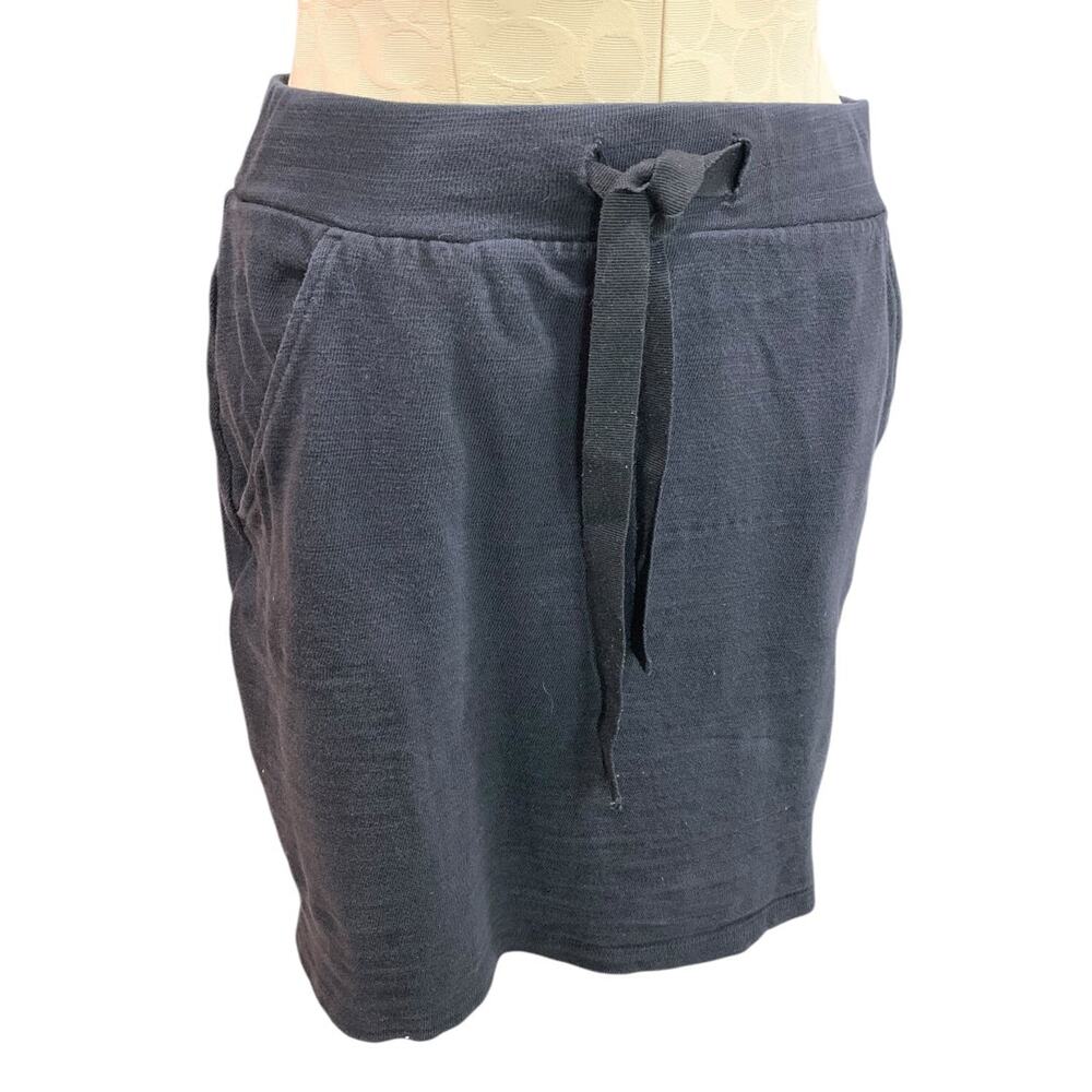 XS Loft Pull On Navy Blue Skirt Pockets Elastic Drawstring‎